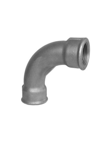 Curva zincata a 90° F.F. cuore bianco produzione europea