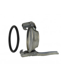 Edelstahl-Kugelbeschlag mit 2 Haken - von 60 bis 150 mm