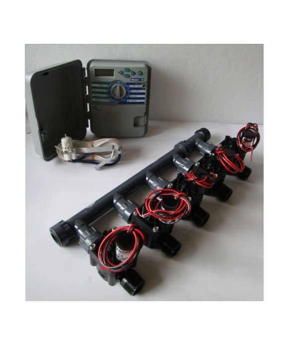 Kit mit 5 Magnetventilen + XCH-Programmiergerät + Regensensor