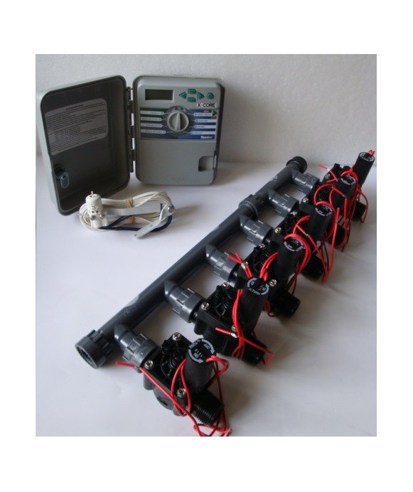 Kit mit 6 Magnetventilen + XCH-Programmiergerät + Regensensor
