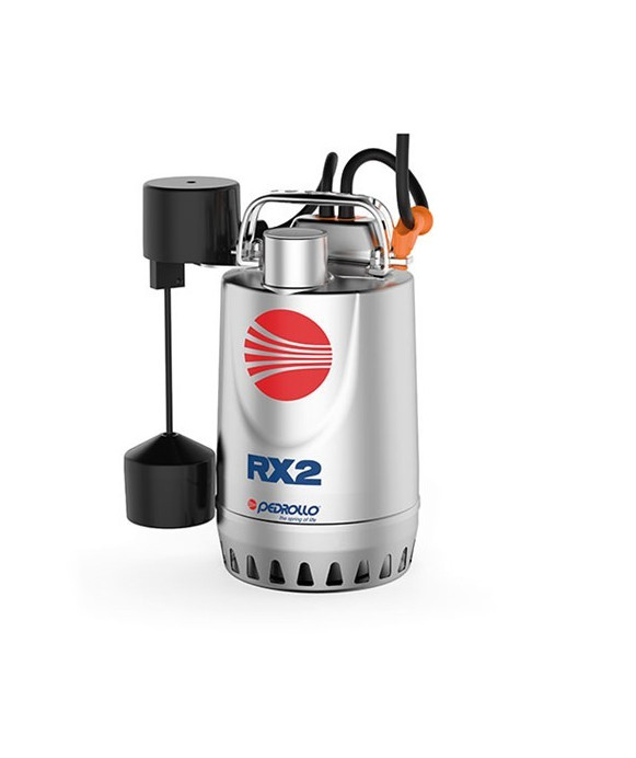Submersible drainage pump in stainless steel with magnetic float PEDROLLO mod. RXm2-GM