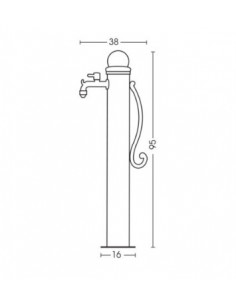 Fontana in ferro con manico  2