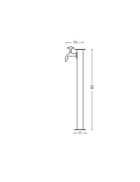 Fontana light in metallo mod. 42/RE