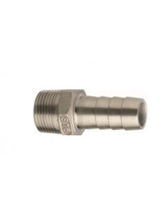 Male hose connector - COMPACT - AISI 316
