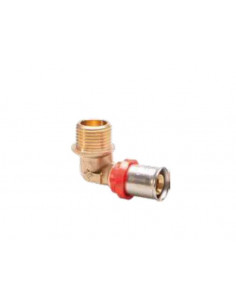 Gomito Maschio c/bussola Inox