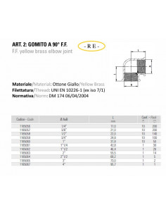 Messing F-F Ellbogen 2