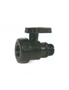 PVC-Kugelhahn mit einfacher Überwurfmutter, 1"...