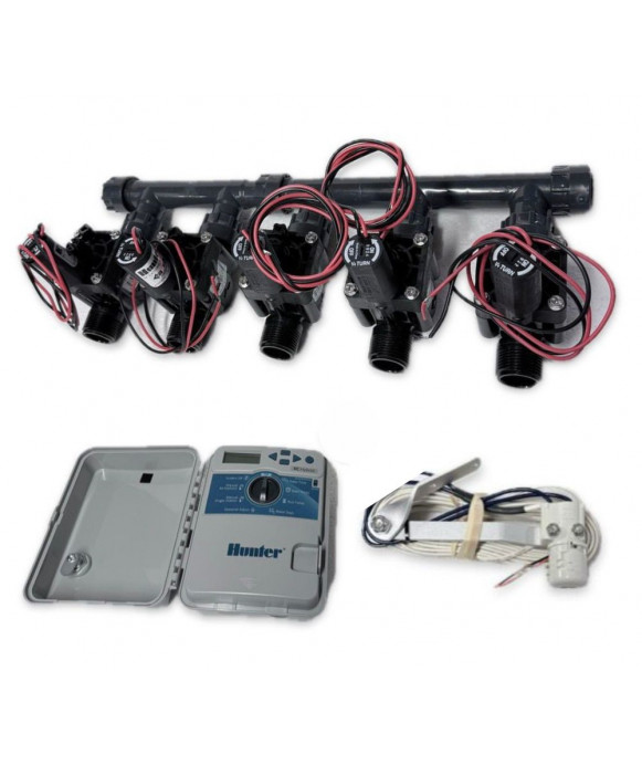Kit with 5 valves + controller XCH + rain sensor