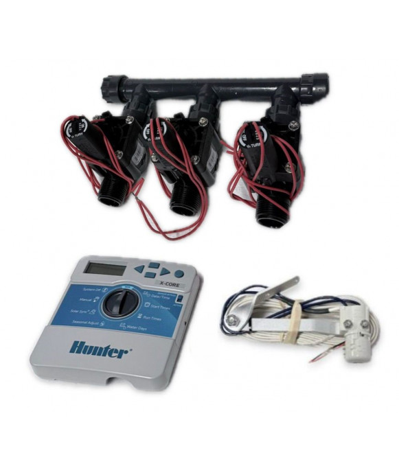 Kit with 3 valves + indoor controller + rain...
