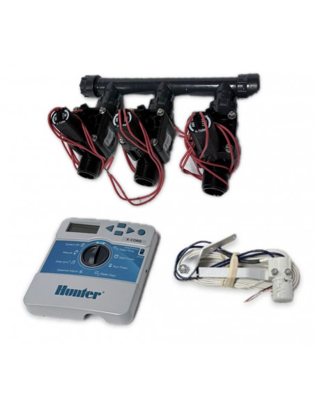 Kit with 3 valves + indoor controller + rain sensor