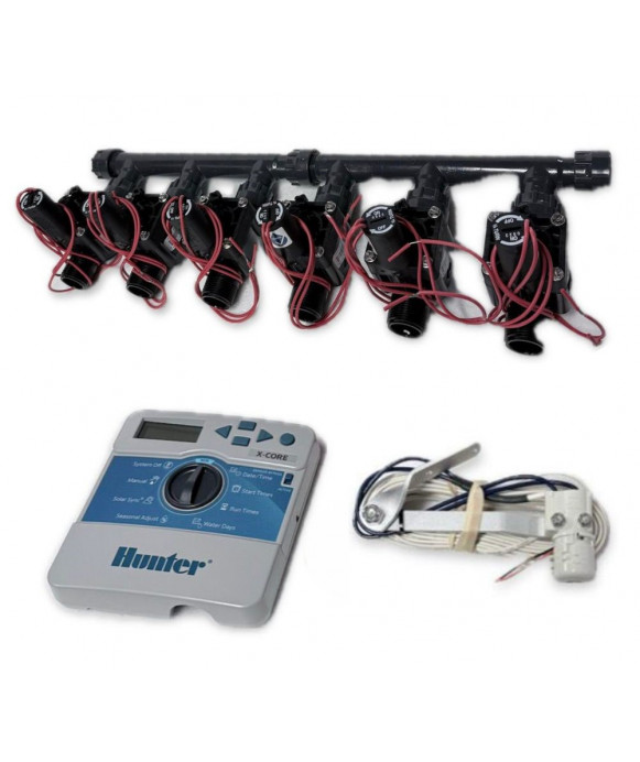 Kit with 6 valves + indoor controller + rain...