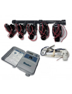 Kit with 5 valves + outdoor controller + rain sensor
