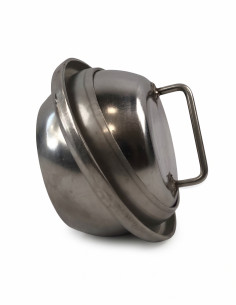 Kugelkappe aus Edelstahl mit Griff und Ring - von 80 bis... 2