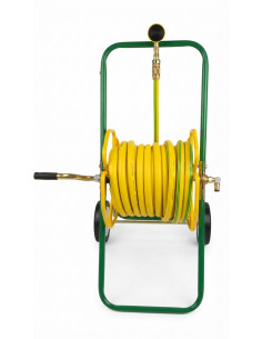 Hose reel varnished GIM 50 with 25 mt of rubber pipe d.15 2