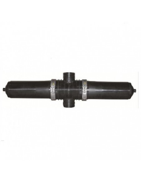 Filtro a doppia testata 120 mesh tipo "I" con facia inox d.4" mod.DIF